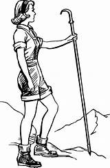 Hiking Drawing Hiker Clipart Girl Mountain Scouts Hike Transparent Woman Boy Getdrawings Female Openclipart Scout Scouting America Svg Webstockreview Drawings sketch template
