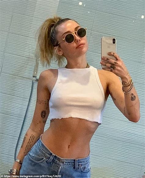 Miley Cyrus Wears A Sheer Tank Top As She Shares Another