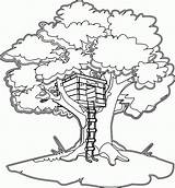 Coloring Tree House Pages Magic Clipart Clip Microsoft Print sketch template