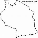 Outline Tanzania Map Blank Maps Africa Worldatlas Country Atlas Cities sketch template