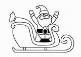 Sleigh Coloring Christmas Large Pages sketch template