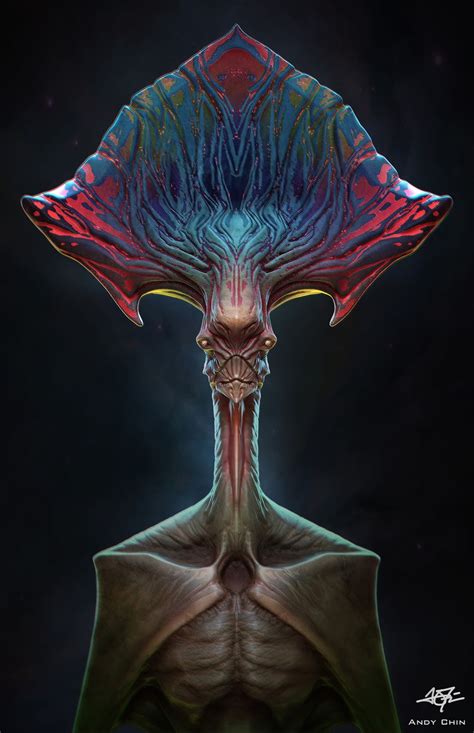 sleuth images  wild collection  sci fi alien  creature art  andy chin