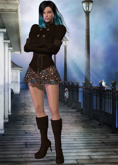 Uptown Fashion Outfit For V4 3d Figure Assets Rpublishing