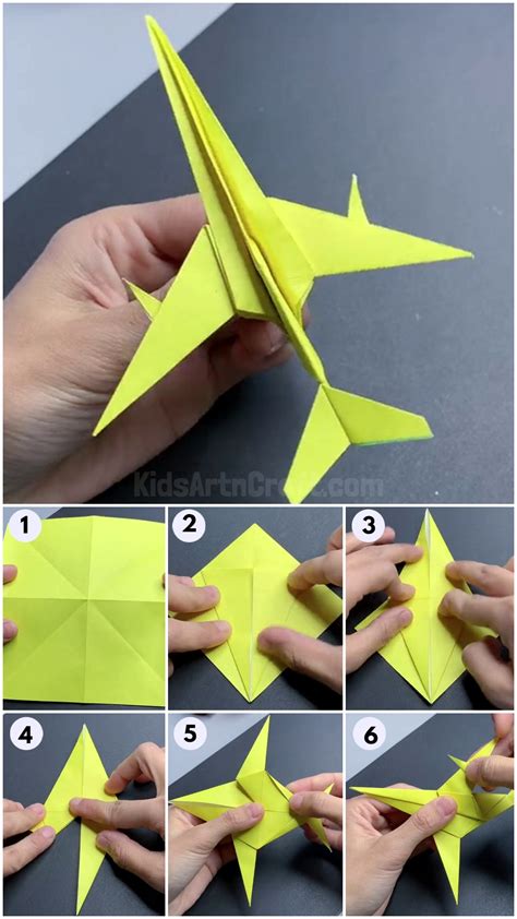 easy origami airplane tutorial  kids kids art craft