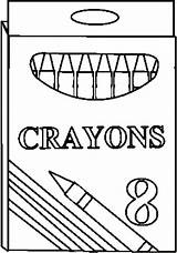Coloring Crayons Crayon Tocolor sketch template