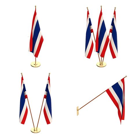 Thailand Flag Pack 3d Model Cgtrader