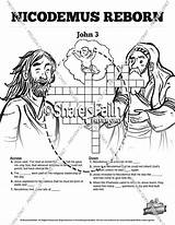Nicodemus Bible Puzzles Sunday John School Crossword Sharefaith Jesus Puzzle Kids Lesson Activities Printable Church sketch template