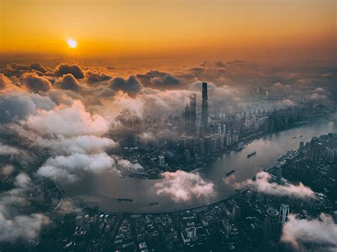 chinas drone photographers capture breathtaking aerial images  shanghai