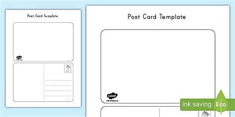 blank postcard template  kids social studies resources