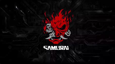 samurai logo cyberpunk   wallpaper wallpaperwaifu