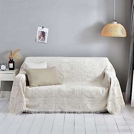 sofa throw cream multifunction reversible slipcovers large      seater cotton super soft