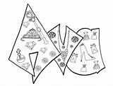 Ava Coloring Pages Name Printable Princess Doodles Kids sketch template