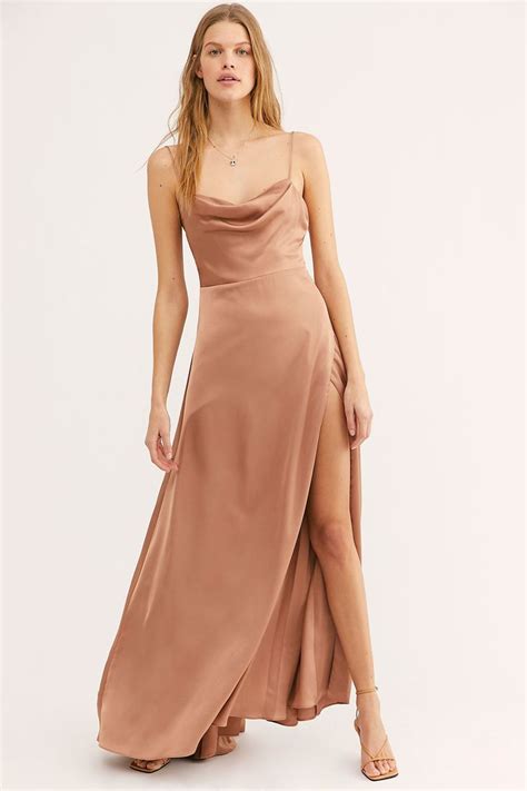 rosabel maxi dress  people prom dress bronze dress maxi dress