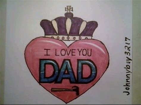 draw  love  dad valentine day father day card  doodle
