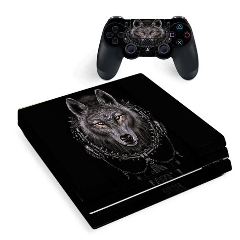 skin  sony ps pro console decal stickers skins cover wolf dreamcatcher  white walmart