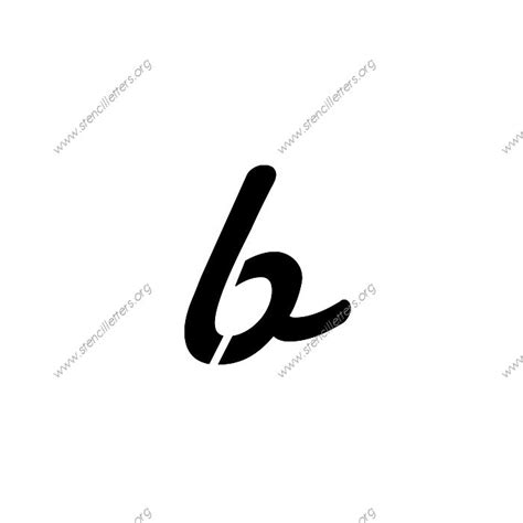display script cursive uppercase lowercase letter stencils