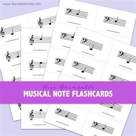 musical note flashcards   flashcards printable flash cards