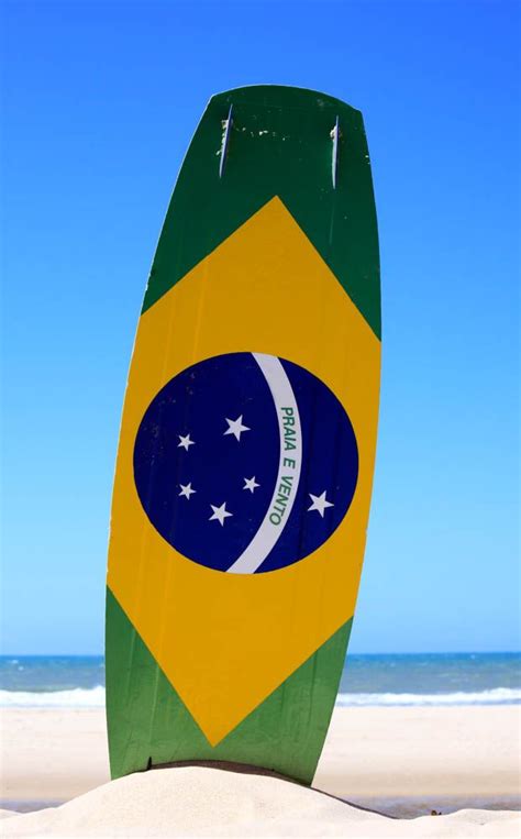 brazil wonders kite surfing brazilian flag surfing