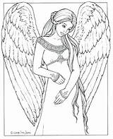 Coloring Pages Angel Guardian Detailed Printable Adult Color Mermaid Colouring Sheets Wings Getcolorings Fairy Getdrawings Fantasy Book Visit Drawings Colorings sketch template