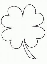 Clover Leaf Four Coloring Drawing Kids Outline Template Clipart Line Shamrock Clip Cliparts Three Simple Print Color Colouring Sheet Pattern sketch template
