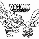 Dog Man Coloring Pages Printable Kids sketch template