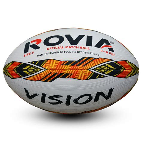 international match quality vision  rugby ball range manufacturer  supplier rovia