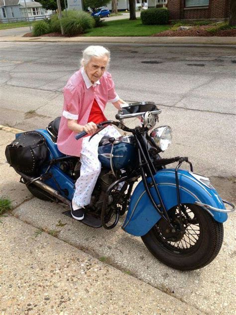 go grandma biker motorcycle harley davidson
