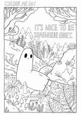 Ghost Colouring sketch template