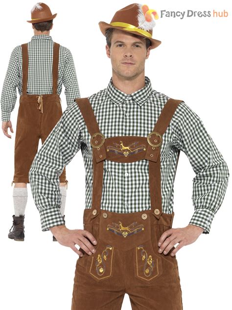 men traditional bavarian costume adult oktoberfest lederhosen deluxe