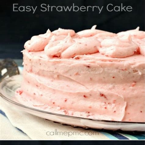 easy strawberry cake  white cake mix