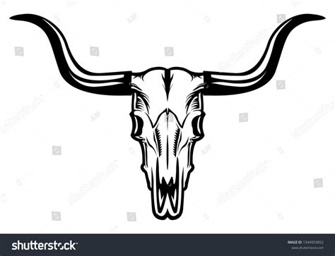 bull skull vector illustration stock vector royalty