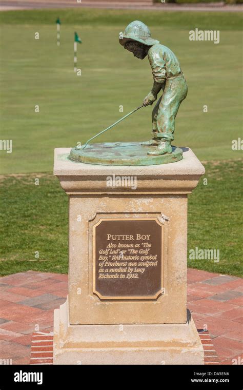 putter boy statue  pinehurst resort golf  nc stock photo alamy