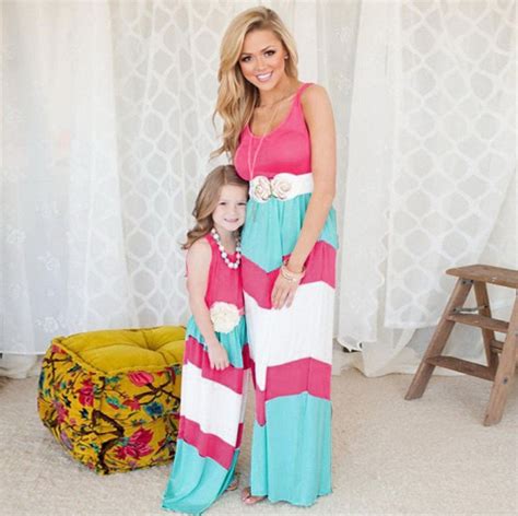buy pink mommy and me matching maxi dresses 2016