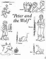 Wolf Peter Coloring Pages Music Lesson Activities Listening Colouring Worksheet Plans Sheets Kids Classroom Kindergarten Worksheets Elementary Lessons Teaching Instruments sketch template