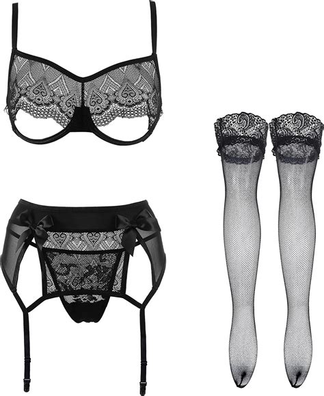 sunspice sexy exotic lingerie set for women lace nightwear garter belts