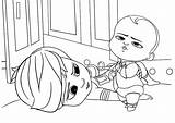 Boss Baby Coloring Pages Tim Kids His Brother Play Dreamworks Printable Observes Lying Puts Tie Ground While He Color Pages2color sketch template