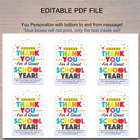 teacher appreciation gift tag tidylady printables