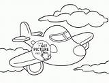 Sky Coloring Kids Pages Airplane Printables Wuppsy 2080 18kb sketch template