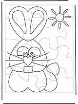 Puzzle Coloring Bunny Easter Rabbit Crafts Funnycoloring Fargelegg Popular Advertisement Puzzles Pusle Eastern Coloringhome Puzzel Annonse sketch template