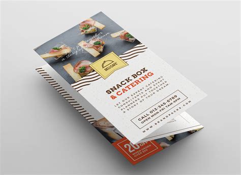 catering service tri fold brochure template psd ai and vector brandpacks