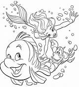 Pages Mermaid Little Colouring Jessa Posted Am Colour sketch template