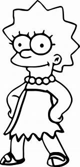 Simpsons Coloring Girl Pages Wecoloringpage sketch template