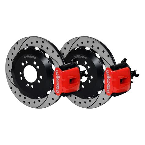 wilwood ford focus st  combination parking drilled  slotted rotor rear brake kit