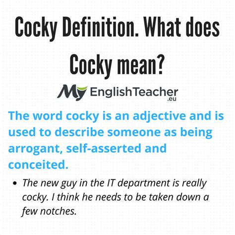 cocky definition what does cocky mean