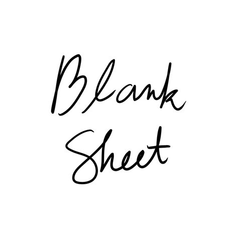 blank sheet medium