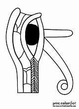 Horus Eye Coloring Designlooter Egyptian Ancient sketch template