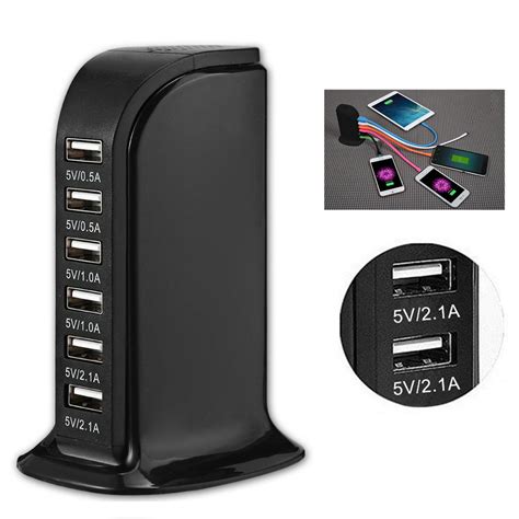 eeekit  port usb charger   smart ic tech desktop charging station hub multi ports rapid