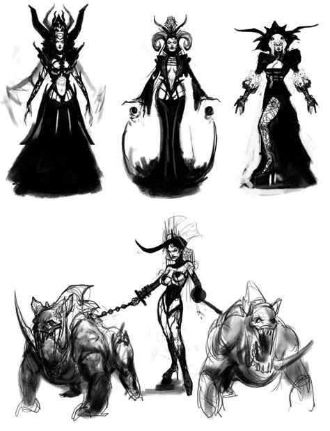 lilith demon princess sketches by ~robotpencil monsters pinterest