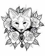 Coloring Pages Fox Getdrawings sketch template