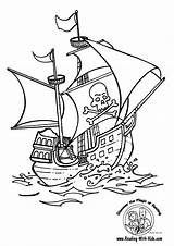 Pirate Coloring Pages Ship Kids Sheets Printable Sunken Print Boys Pirates Coloriage Bateau Dessin Color Sheet Ships Dragon Book Remote sketch template